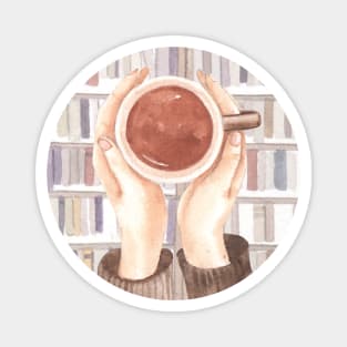 Coffee Book Lover Magnet